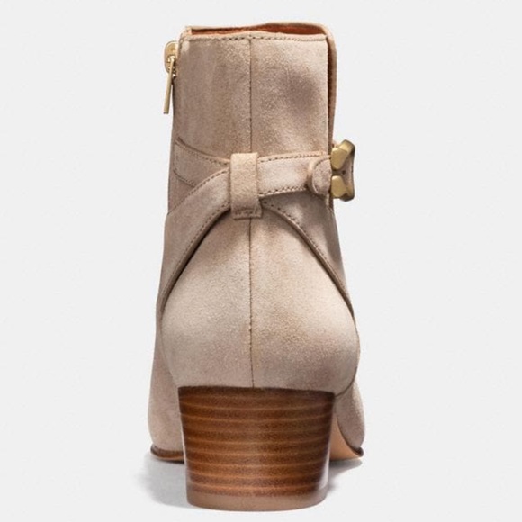 Coach Chrystie Suede Bootie | Size 7.5 | Oat - Picture 4 of 16